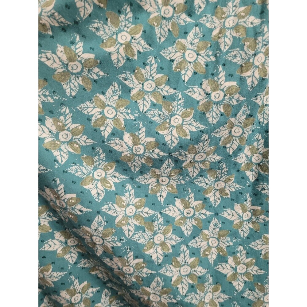 Free People Hazy Maisy Slouchy Maxi Dress Small Teal Floral Balloon Sleeve Boho - Picture 6 of 11